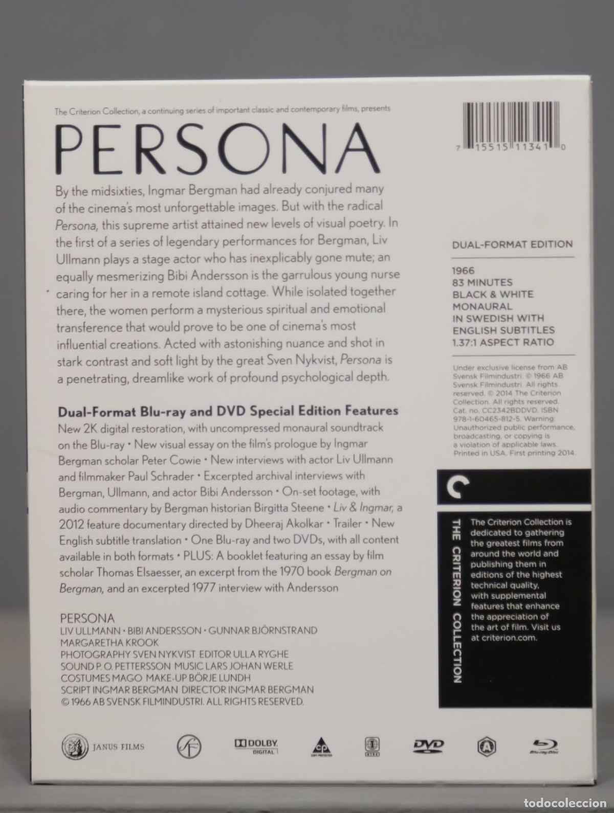 Cine: BLU-RAY. Persona (Criterion Collection) - Foto 2