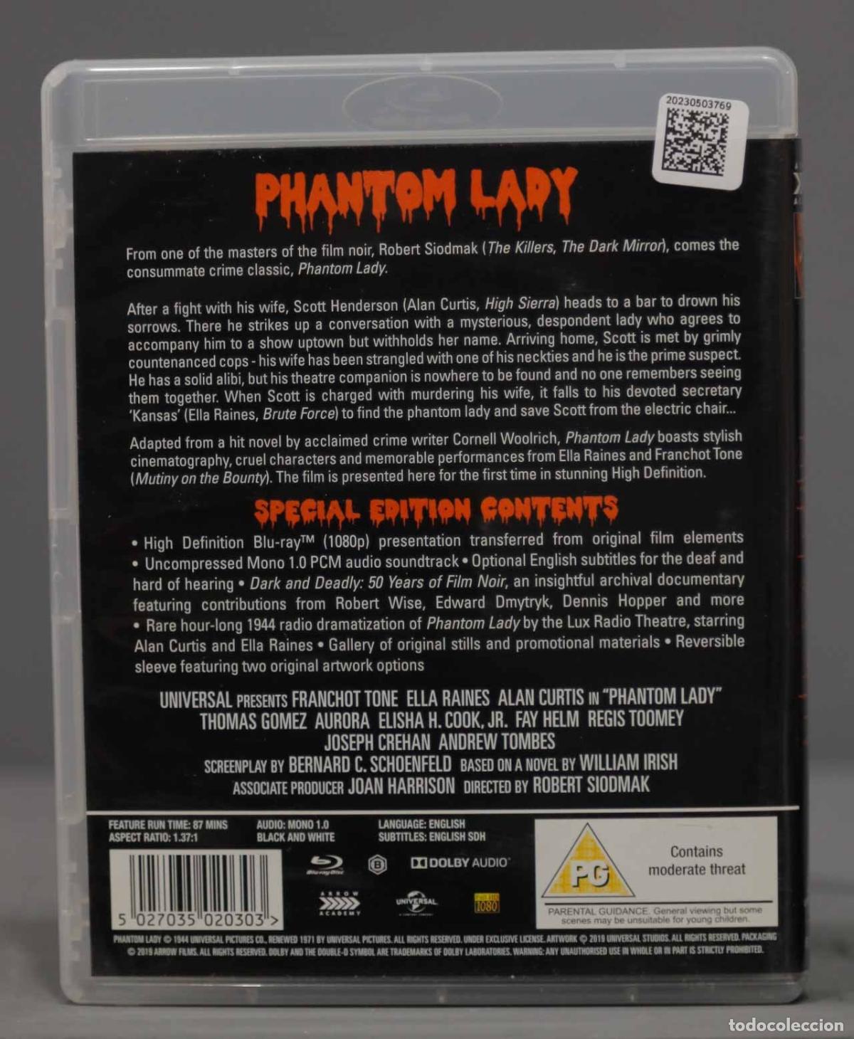 Cine: BLU-RAY. PHANTOM LADY - Foto 2