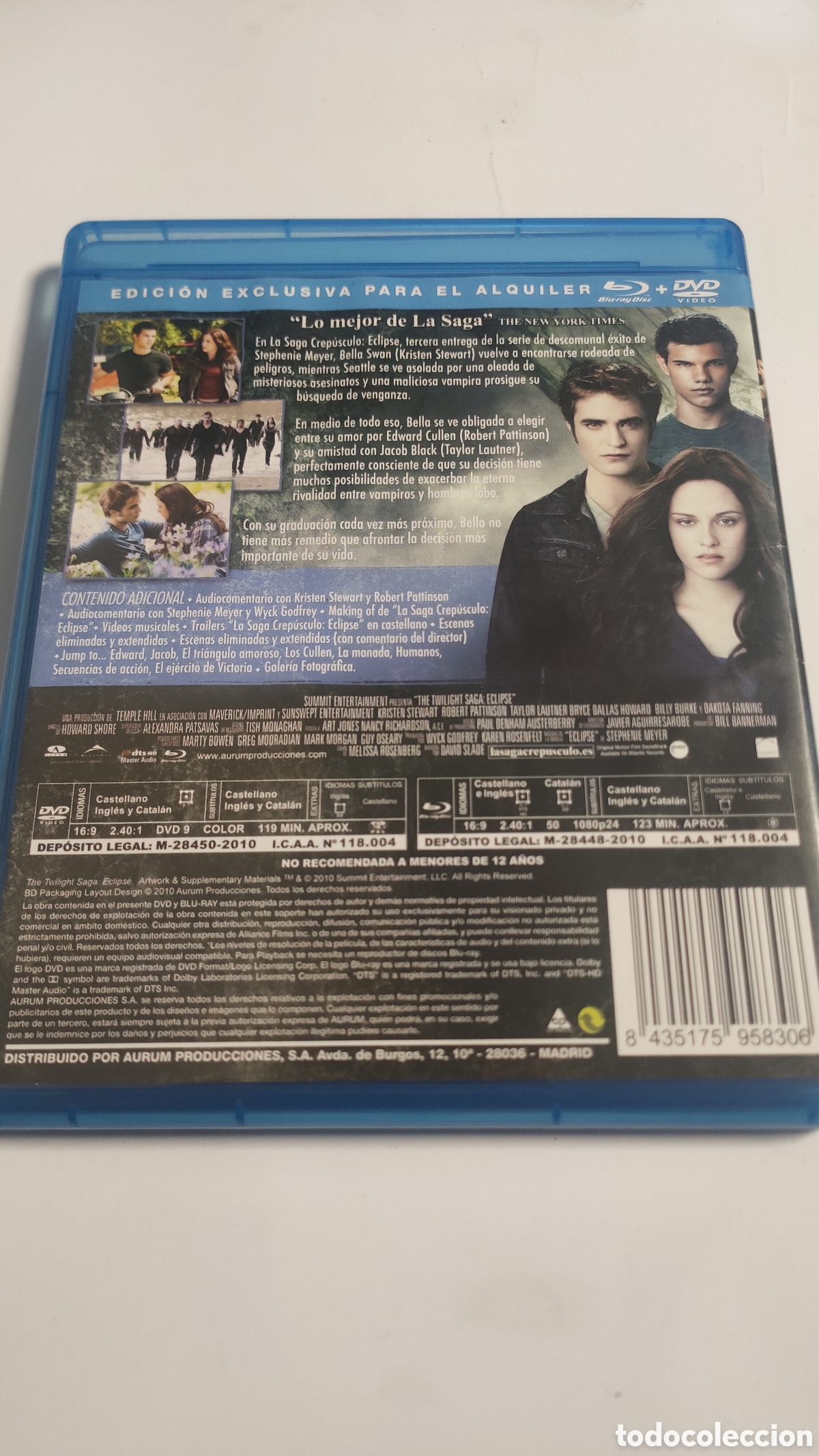 Cine: BRV4 eclipse bluray procedente de videoclub - Foto 2