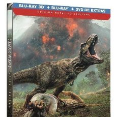 Cine: JURASSIC WORLD EL REINO CAIDO - BLURAY STEELBOOK DESCATALOGADO 3D + 2D + DVD DE EXTRAS