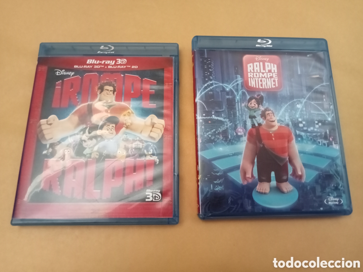 2 Blu-rays. Rompe Ralph + Rompe Ralph 2. Internet. Disney.