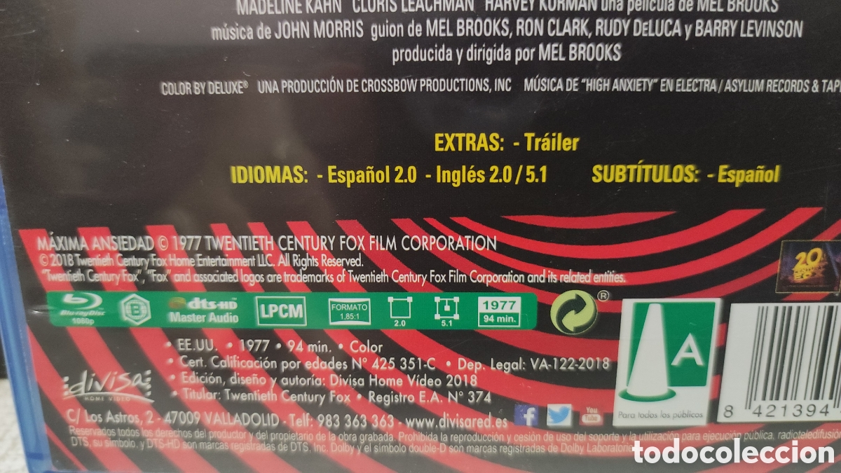 Cine: M&aacute;xima Ansiedad Blu-ray - Foto 2