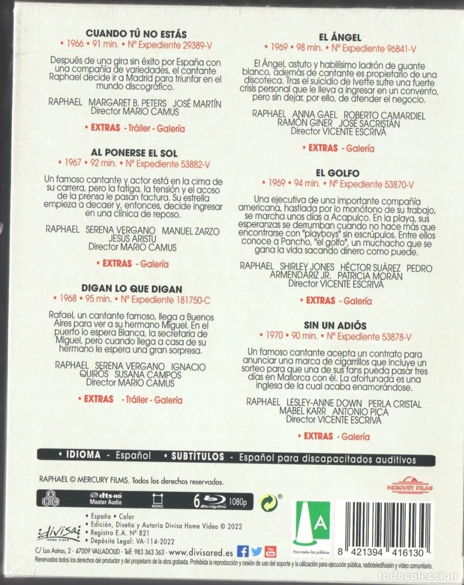 Cine: RAPHAEL PACK 6 BLU RAY NUEVO PRECINTADO - Foto 2