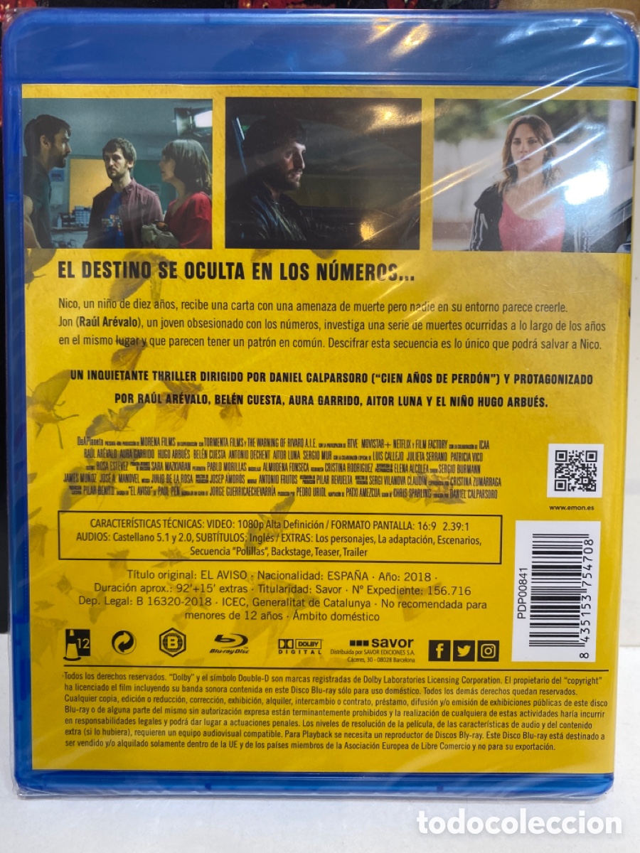 Cine: El Aviso (Blu-Ray) Daniel Calparsono *Precintado* - Foto 2