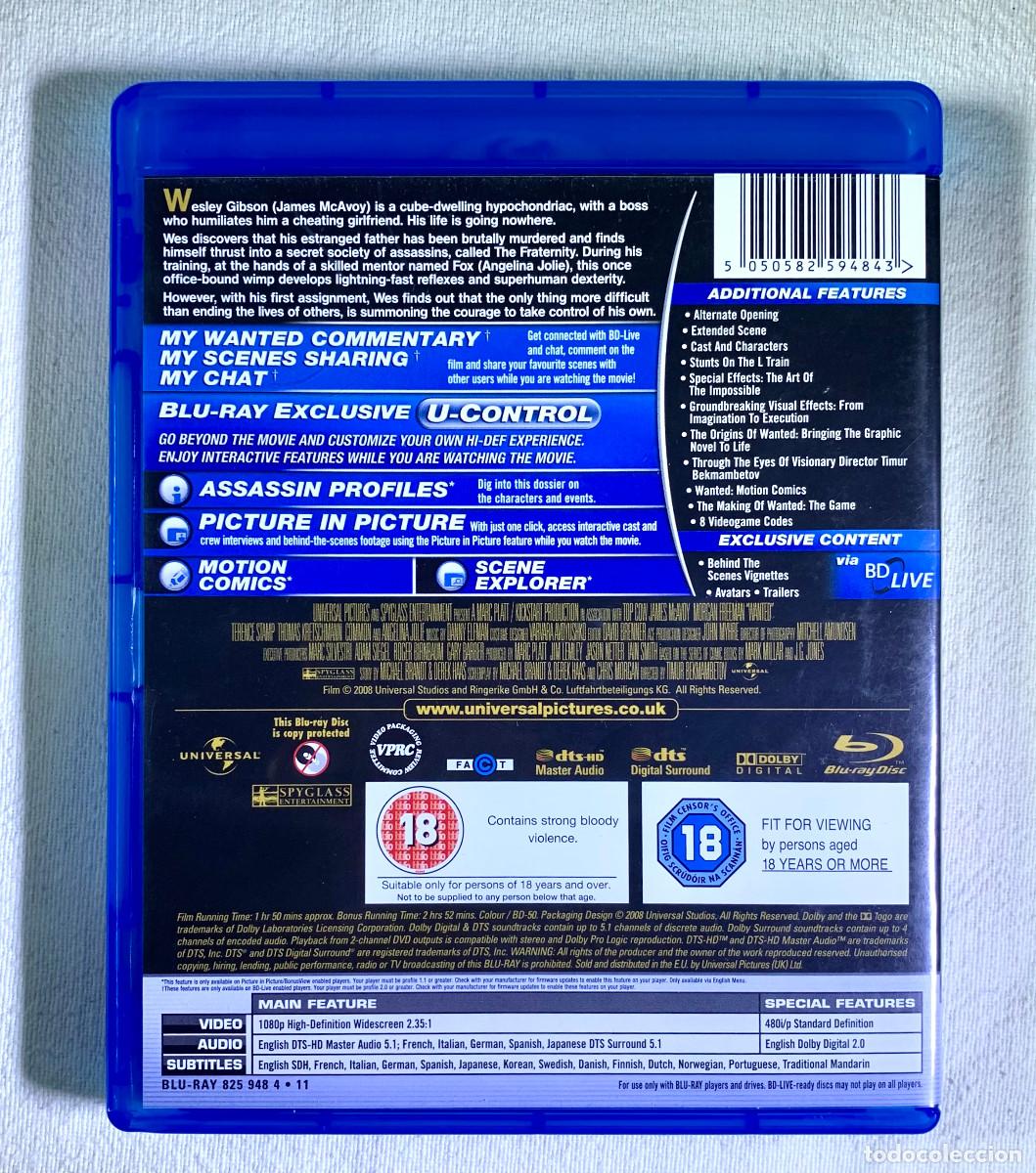 Cine: 1876.BLU-RAY DISC PELICULA WANTED - Foto 3