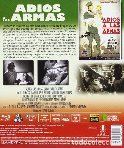 Cine: ADIOS A LAS ARMAS BD - NUEVO - Foto 2
