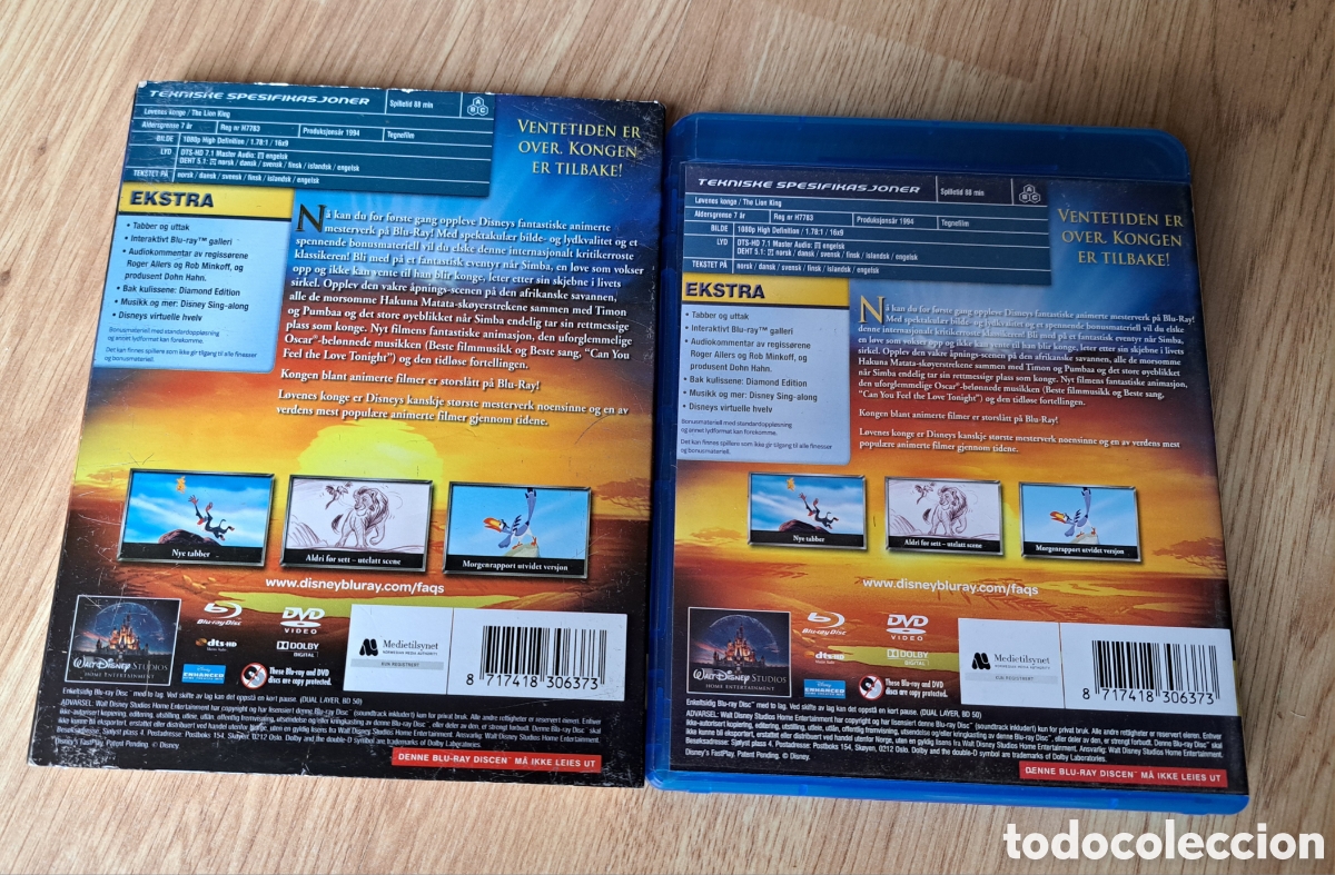 Cine: El Rey Le&oacute;n (Edici&oacute;n Danesa) Blu-Ray - Foto 2