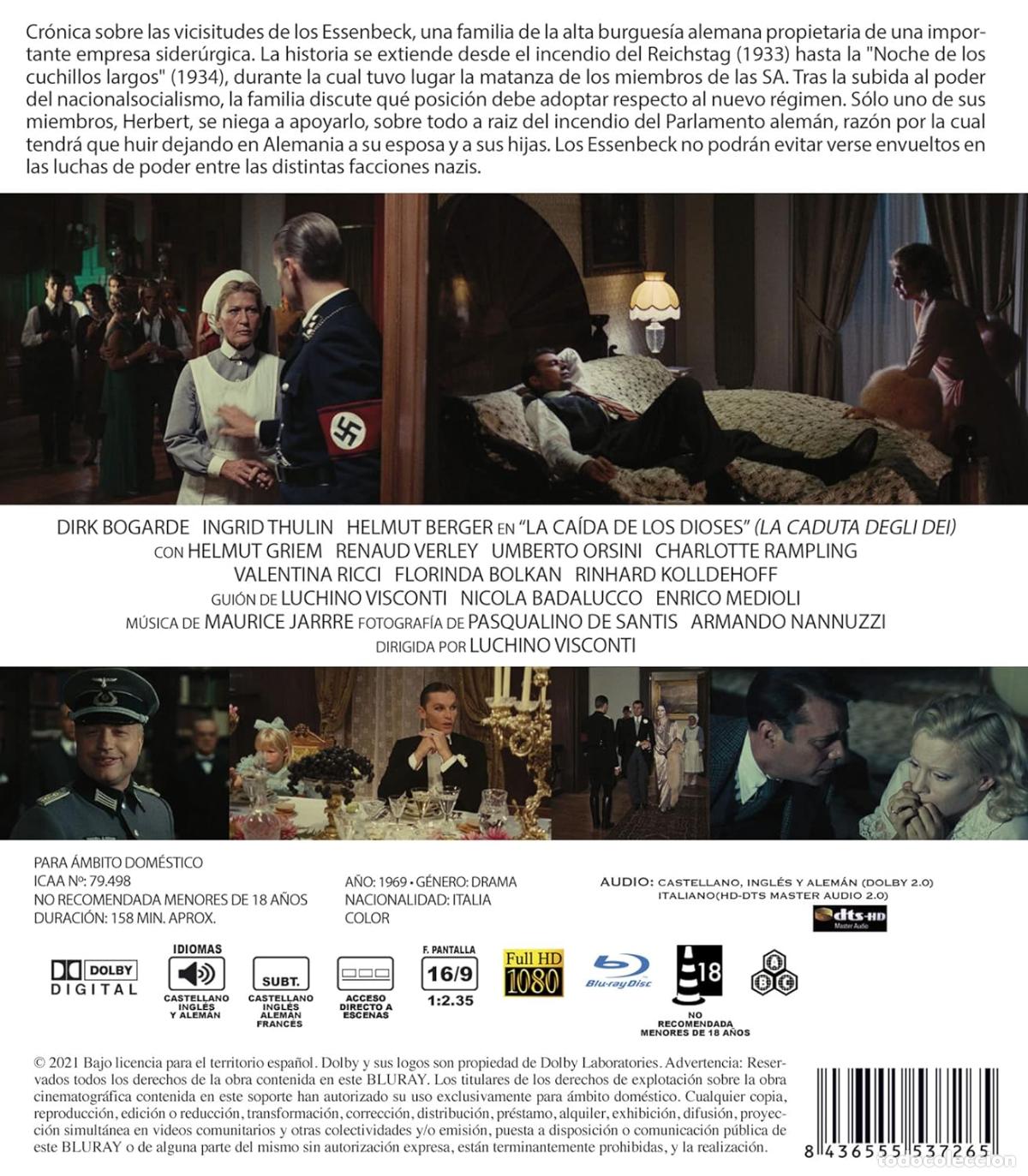 Cine: LA CAIDA DE LOS DIOSES BD - NUEVO - Foto 2