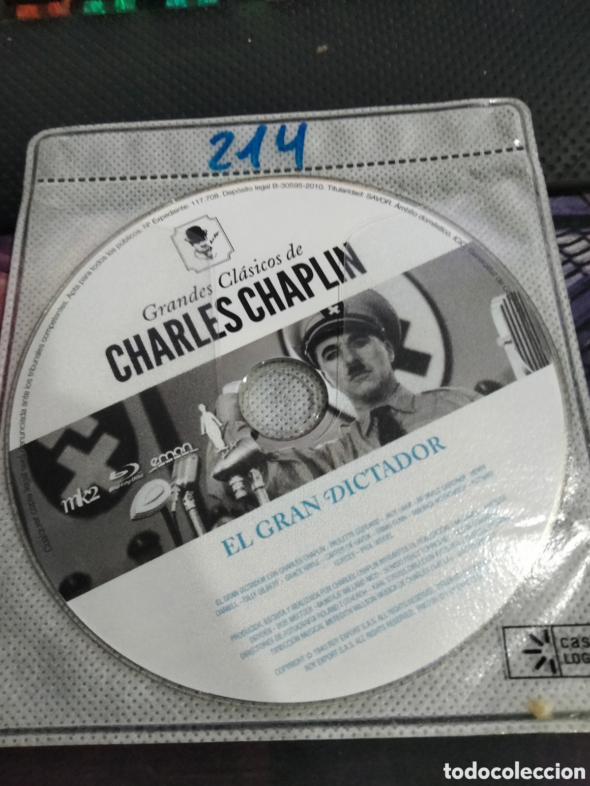 Cine: El gran dictador Bluray 214 (disco solo)