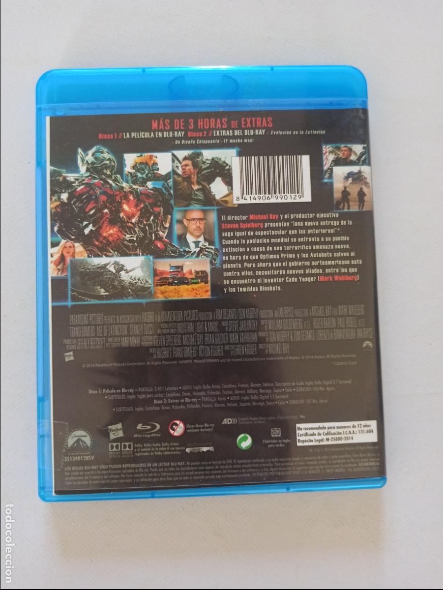 Cine: BLU-RAY 3D + BLU-RAY TRANSFORMERS - LA ERA DE LA EXTINCION - 2 DISCOS (028) - Foto 3