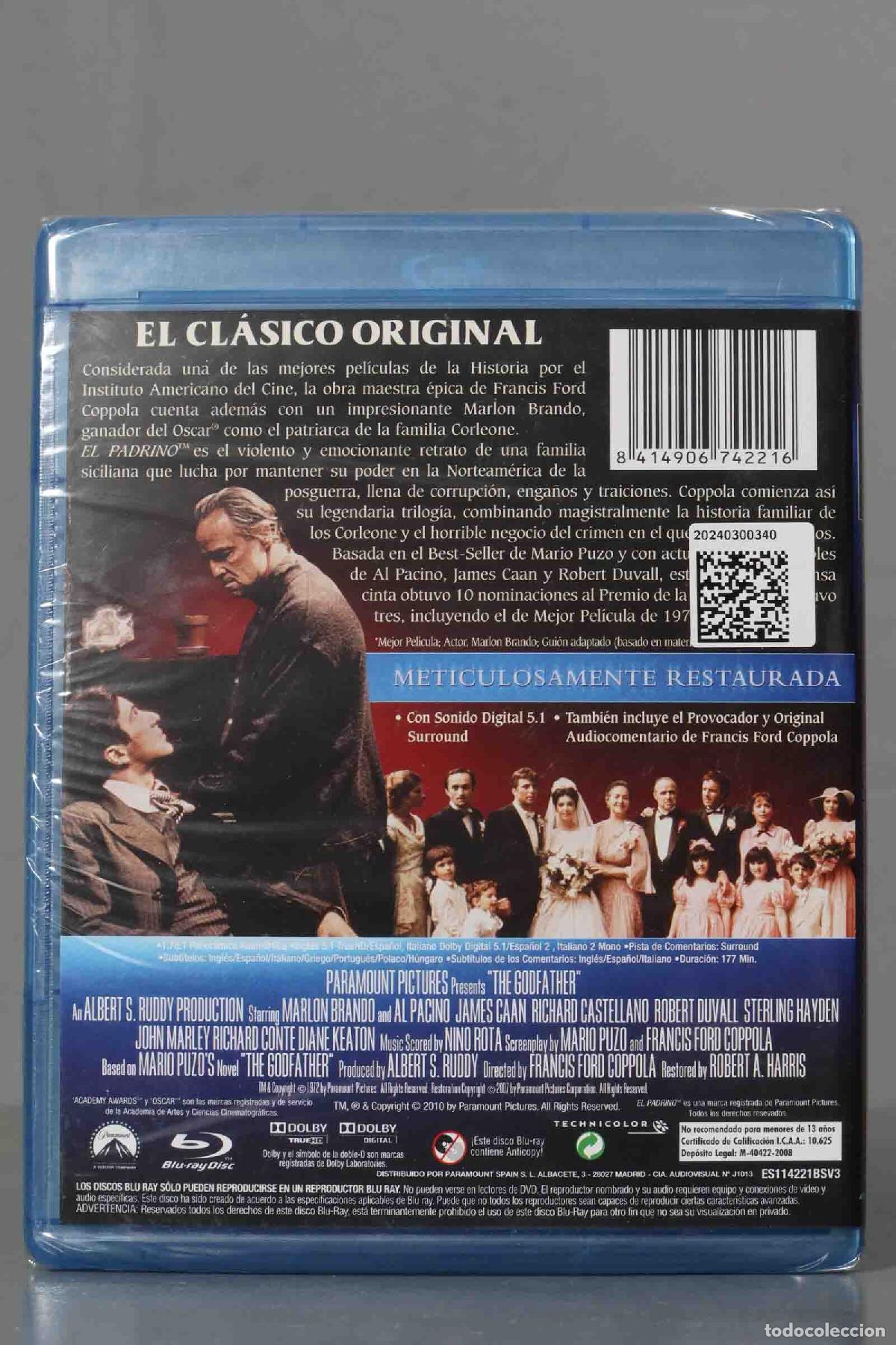Cine: BLU-RAY. EL PADRINO. PRECINTADO - Foto 2