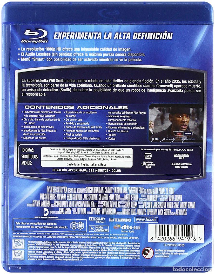 Cine: YO ROBOT (WILL SMITH) - BLURAY NUEVO PRECINTADO - Foto 2