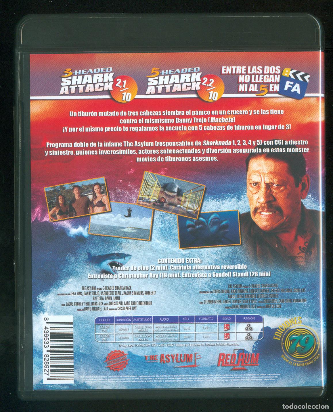 Cine: Pack de 3-Headed Shark Attack + 5-Headed Shark Attack [Blu-ray] - Foto 2