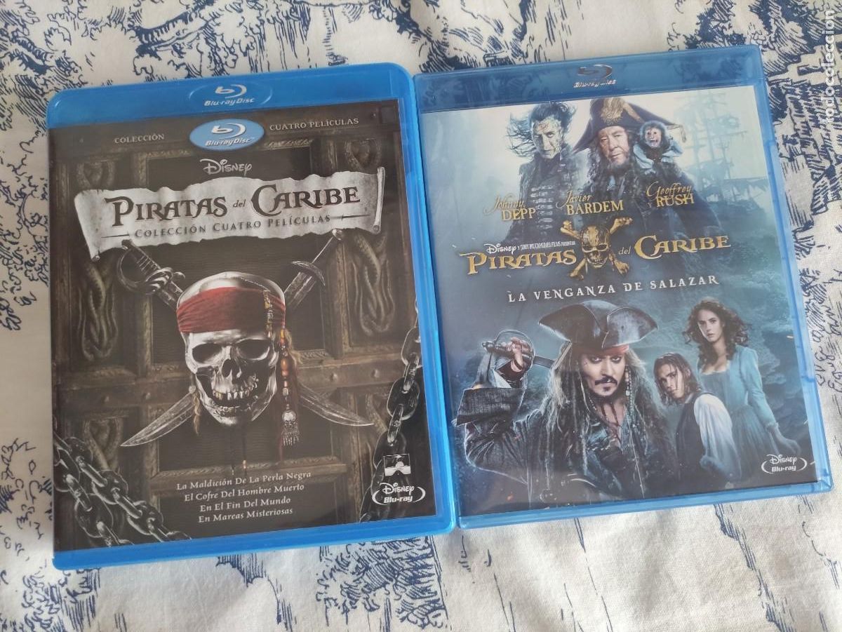 Cine: - PIRATAS DEL CARIBE - SAGA COMPLETA !!! EN CAJA CONJUNTO 4 + 1 BLURAY