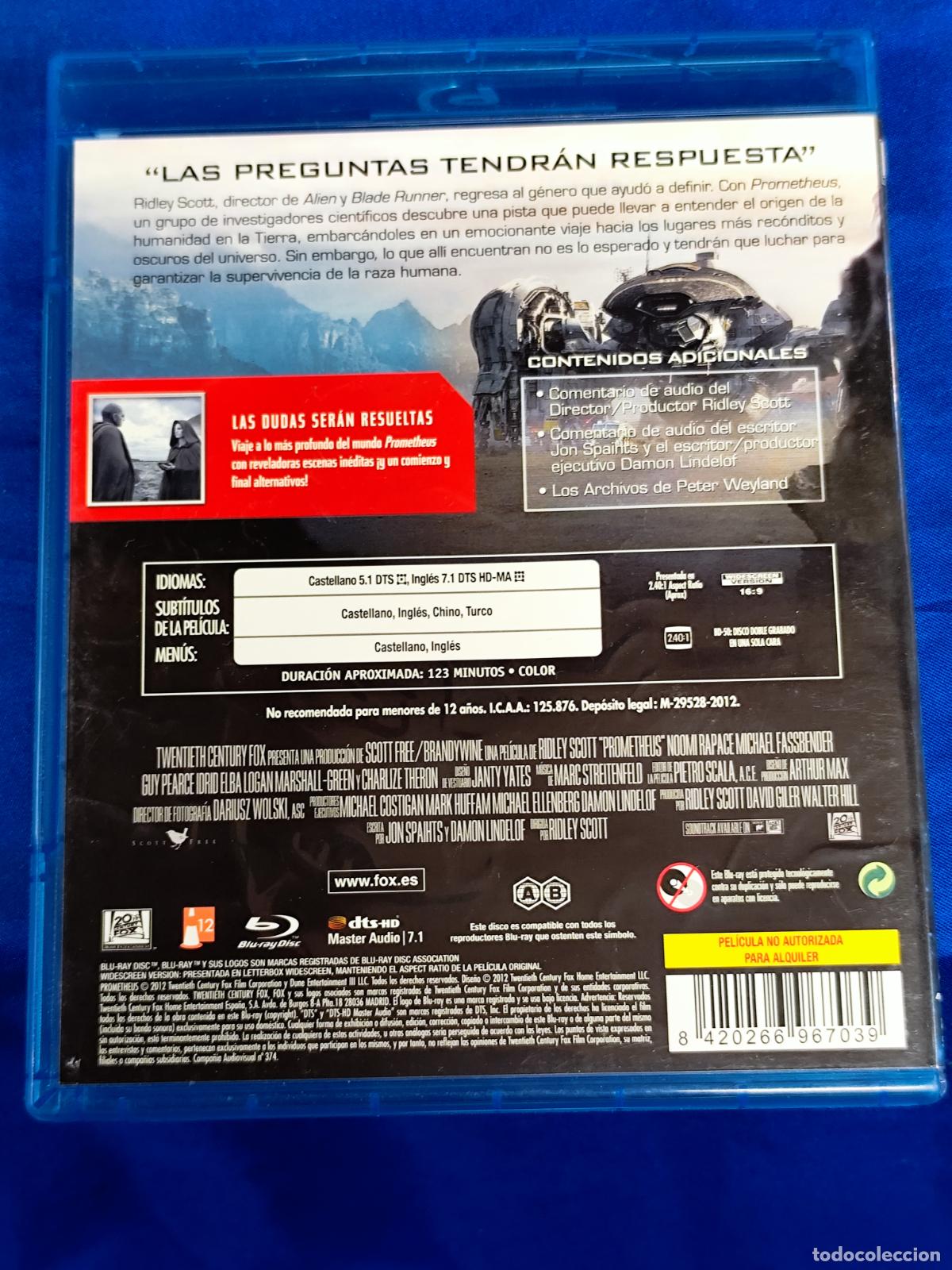 Cine: Prometheus Blu-ray PELICULA ALIENS - Foto 2
