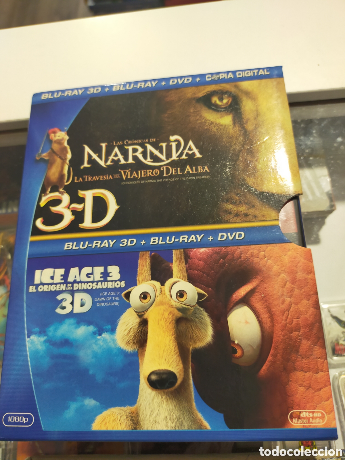Cine: Cr&oacute;nicas Narnia travesia viajero del alba y Ice age blu -ray 3D COMBO