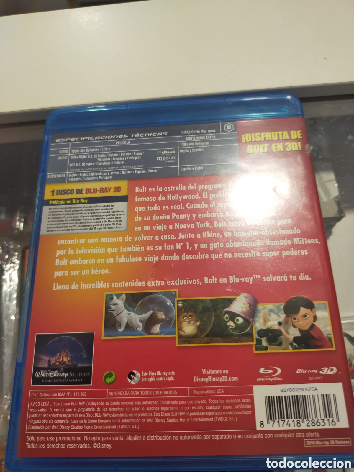 Cine: BOLT 3D BLU-RAY JOHN TRAVOLTA - Foto 2