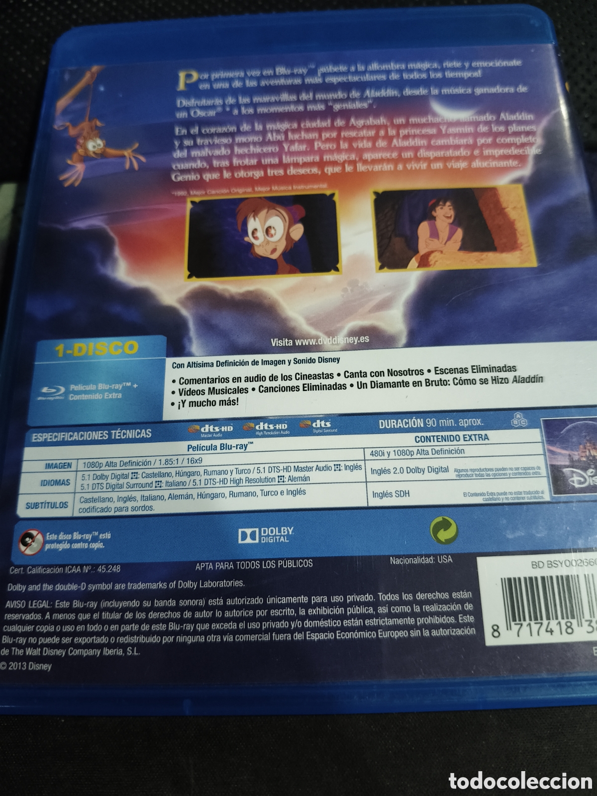 Cine: Aladdin -------- Blu-ray - Foto 2