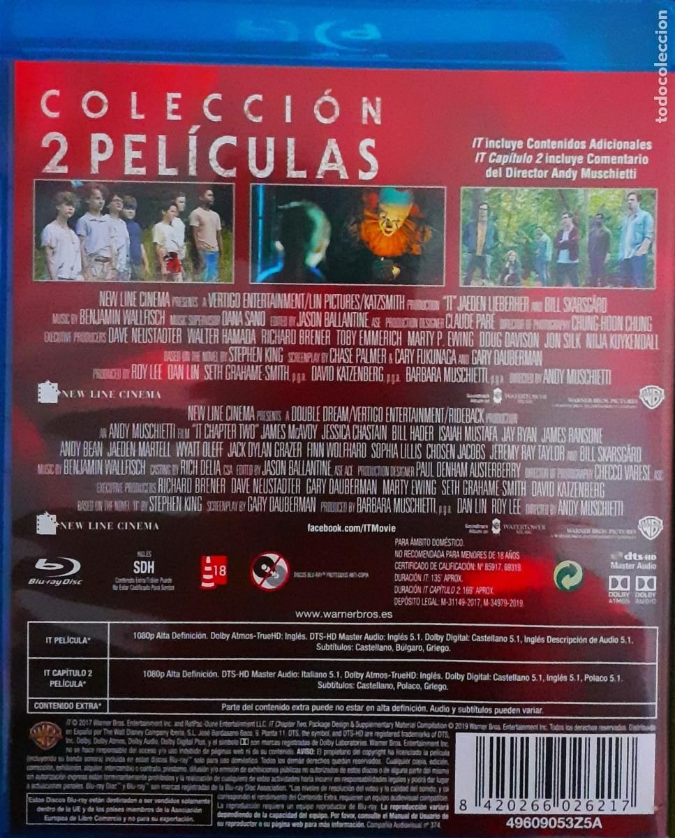 Cine: IT, ESO. REMAKE. CINE EN BLU-RAY. COLECCION. - Foto 2