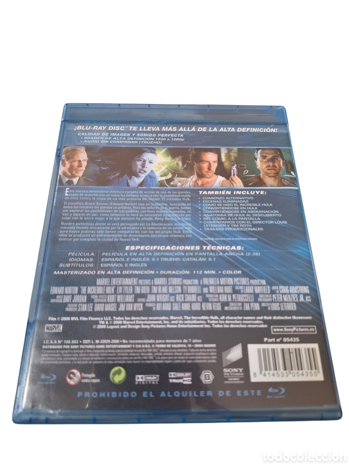 Cine: BL5 el increible hulk BLURAY SEMINUEVO - Foto 2