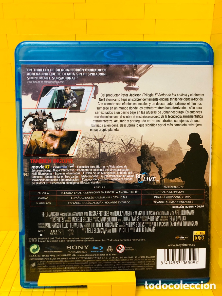 Cine: BLU - RAY ● DISTRICT 9 PETER JACKSON ● - Foto 2