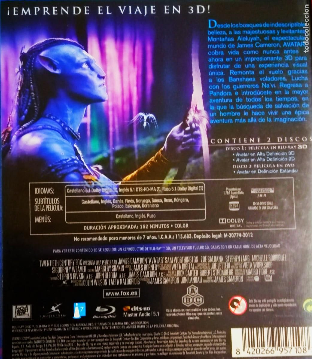 Cine: AVATAR. CINE EN BLU-RAY. COLECCION. - Foto 2
