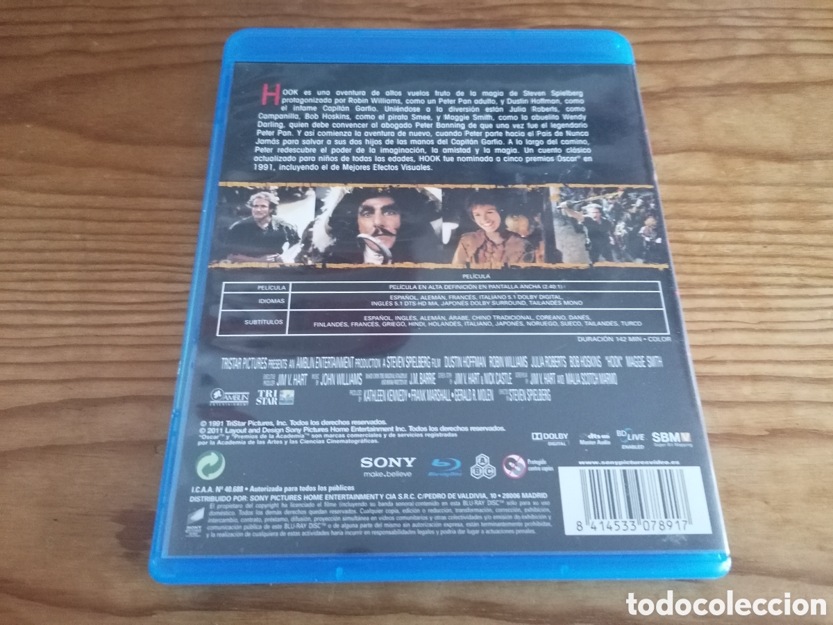 Cine: Blu-ray: Hook (El capit&aacute;n Garfio) - Foto 2