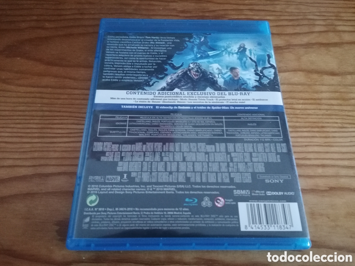Cine: Blu-ray: Venom (Tom Hardy) - Foto 2