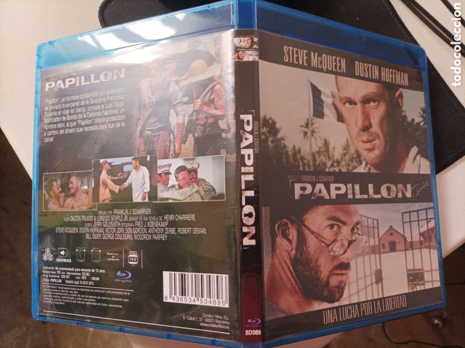 Cine: PAPILLON BLU RAY DISC ORIGINAL - Foto 1