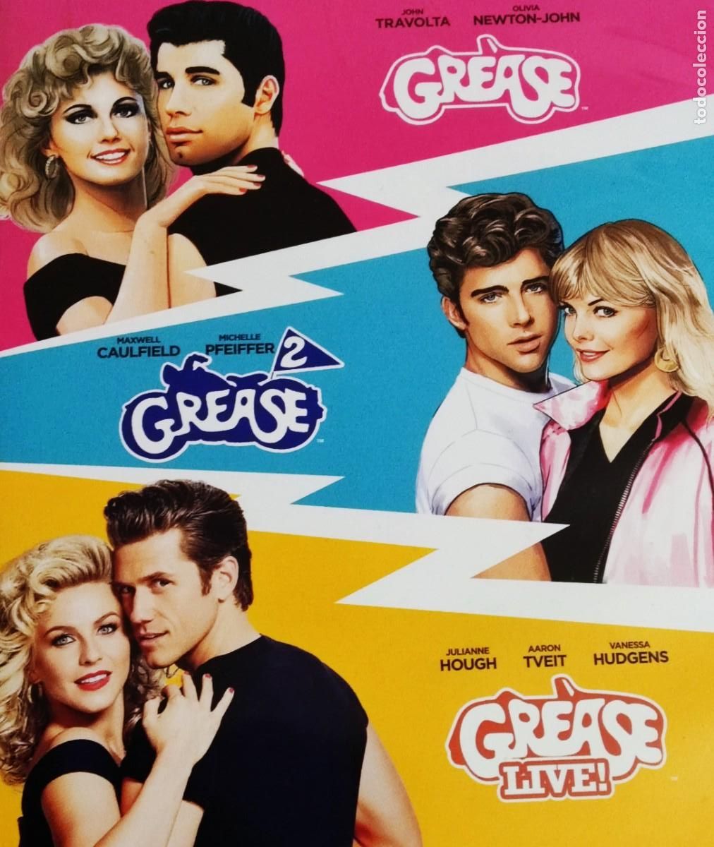 Cinema: GREASE (BRILLANTINA). TRIOLOGIA. CINE EN BLU-RAY. COLECCION.
