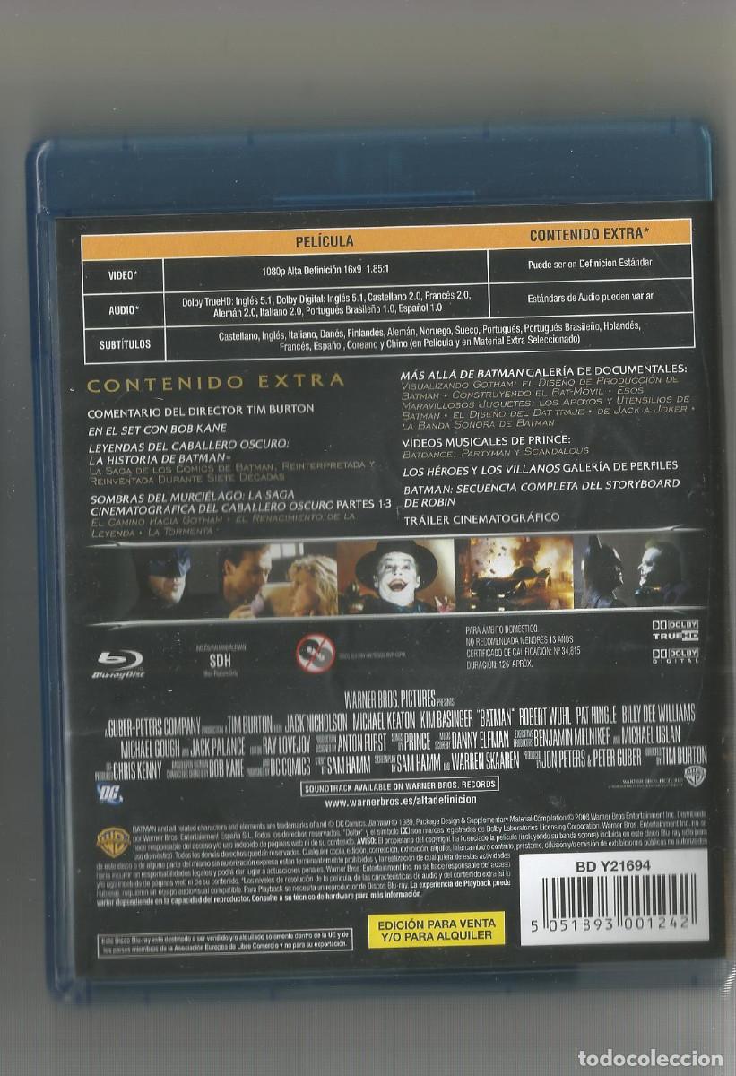 Cine: BATMAN DE TIM BURTON BLURAY DISC - Foto 2