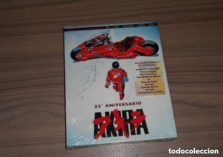 Cine: AKIRA KATSUHIRO OTOMO EDICI&Oacute;N 25 ANIVERSARIO BLU-RAY + DVD + DVD EXTRAS + LIBRO + CD BSO PRECINTADO