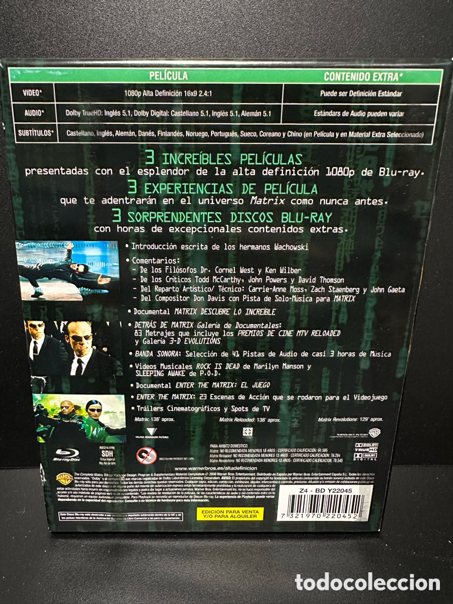 Cine: Trilog&iacute;a Matrix Completa (Blu-ray) - Foto 3