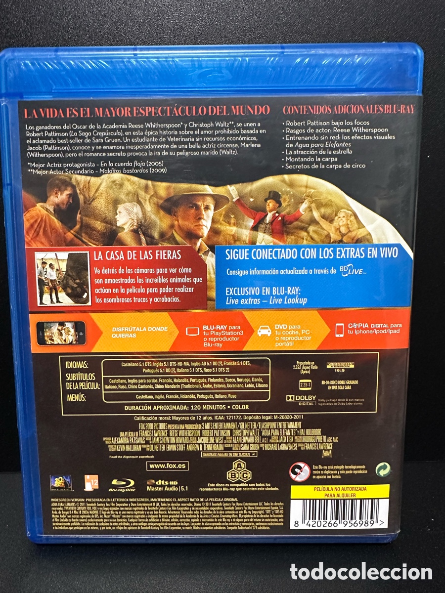 Cine: Agua para Elefantes (Blu-ray + DVD) - Foto 2