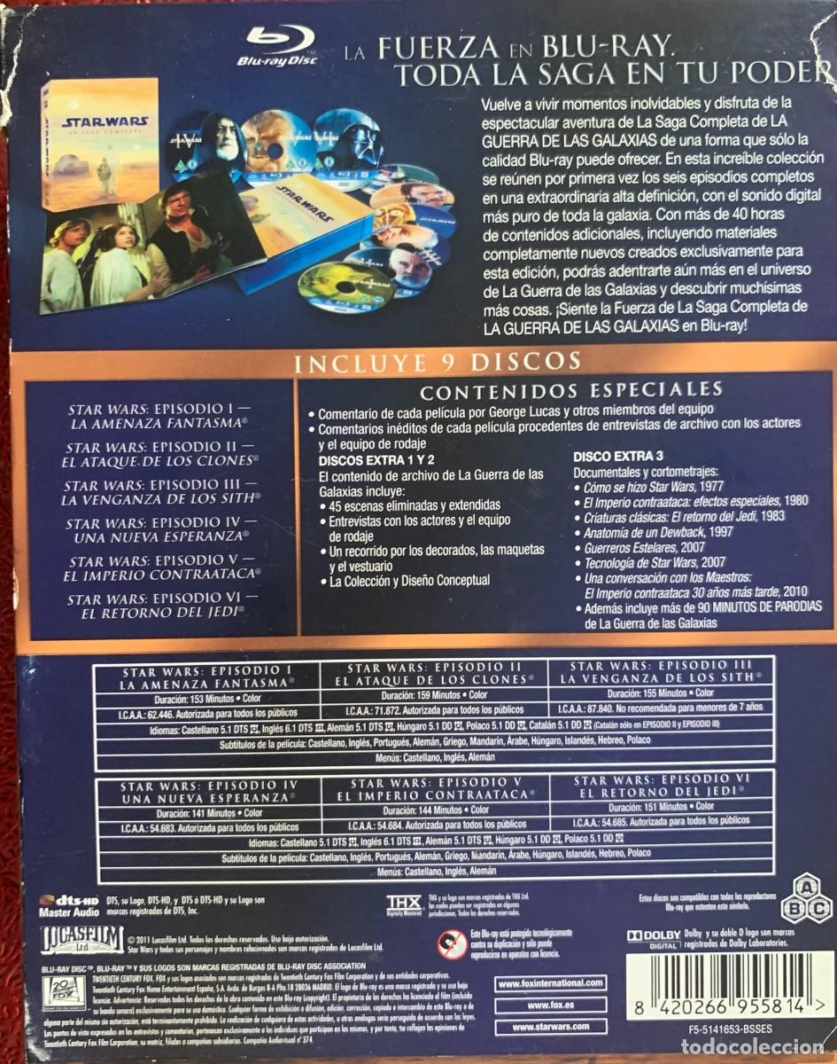Cine: PACK SAGA COMPLETA STAR WARS BLU RAY - Foto 2