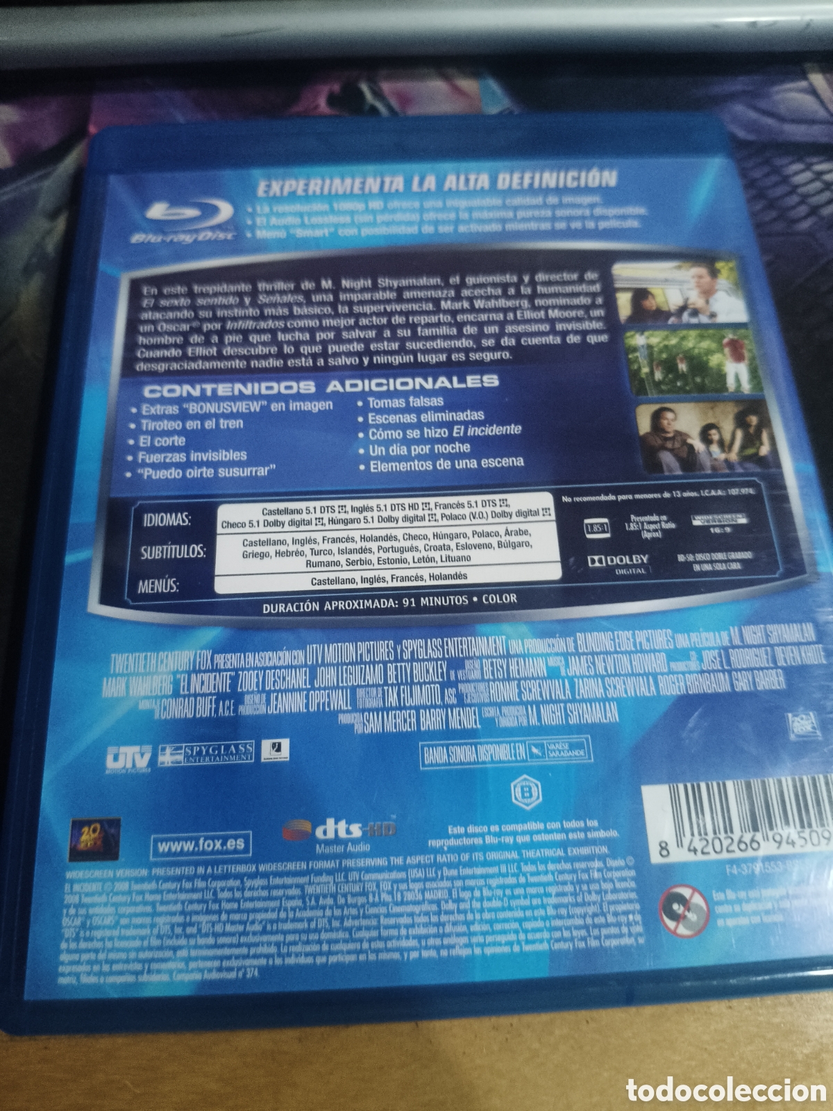 Cine: El incidente Blu-ray (videoclub) - Foto 2