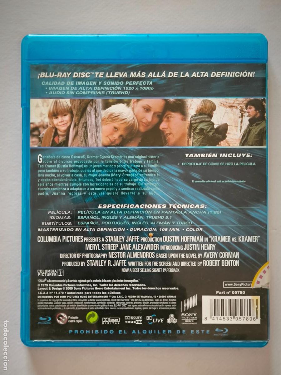 Cine: BLU-RAY KRAMER CONTRA KRAMER - DUSTIN HOFFMAN (5M) - Foto 3