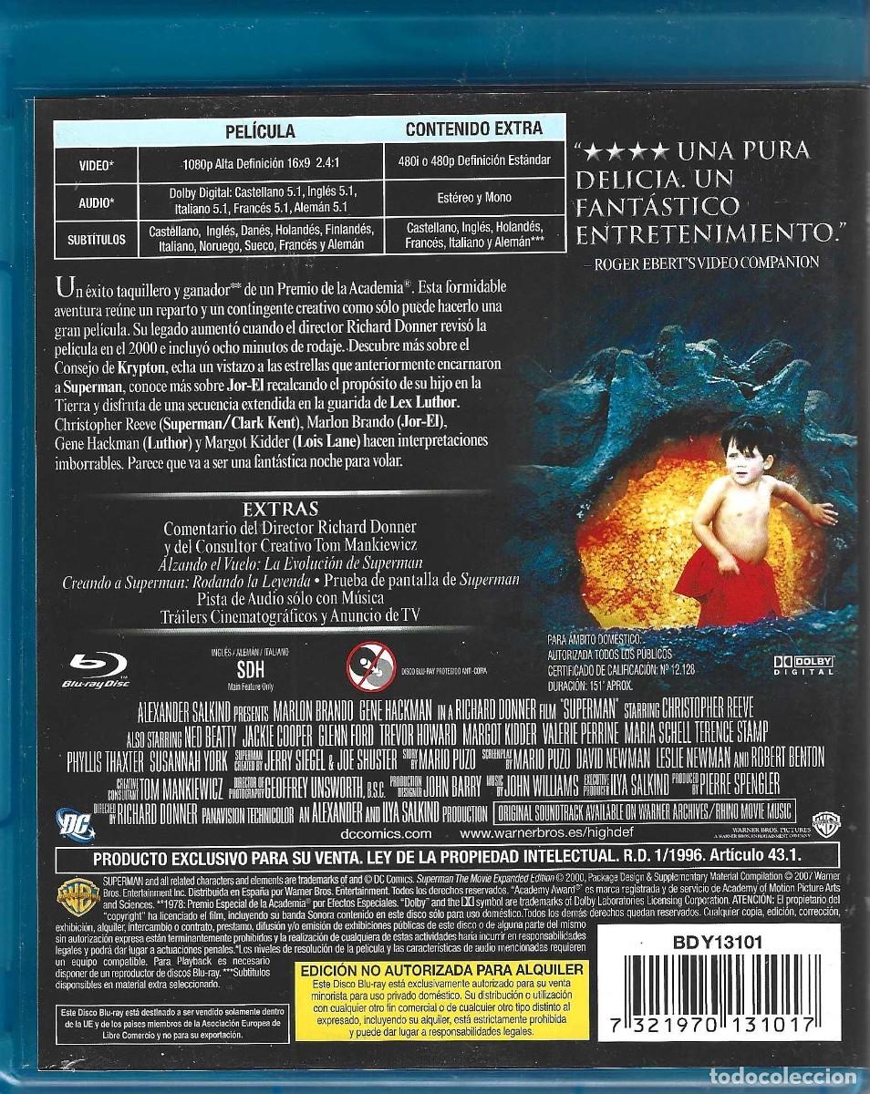 Cine: SUPERMAN (BLURAY) ........ - Foto 2