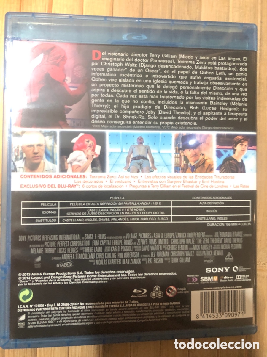 Cine: Teorema Zero BLURAY SEMINUEVO - Foto 2