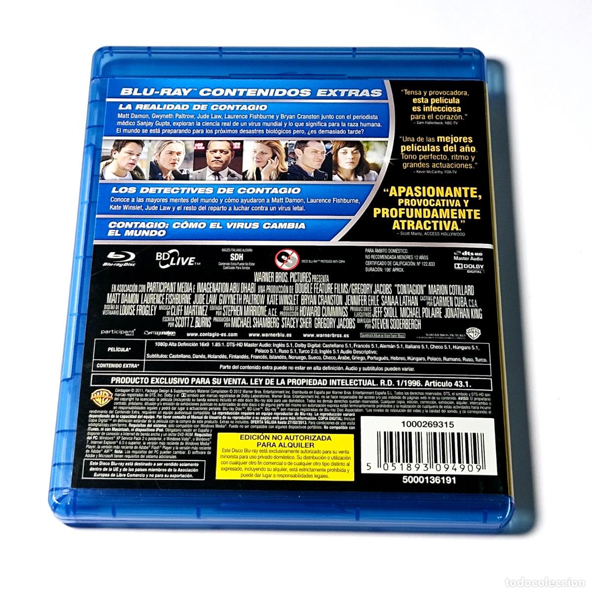 Cine: Contagio (Blu-ray) Steven Soderbergh. Primera Edici&oacute;n. Bluray - Foto 2