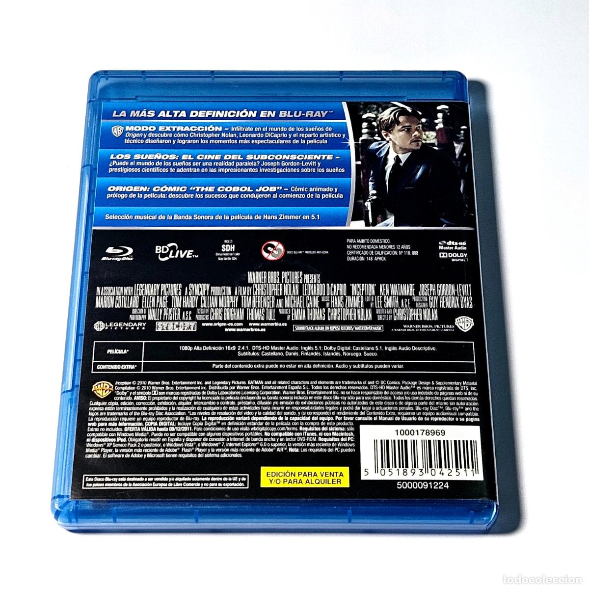 Cine: Origen (Blu-ray) Edici&oacute;n 2 Discos. Christopher Nolan. Bluray - Foto 2
