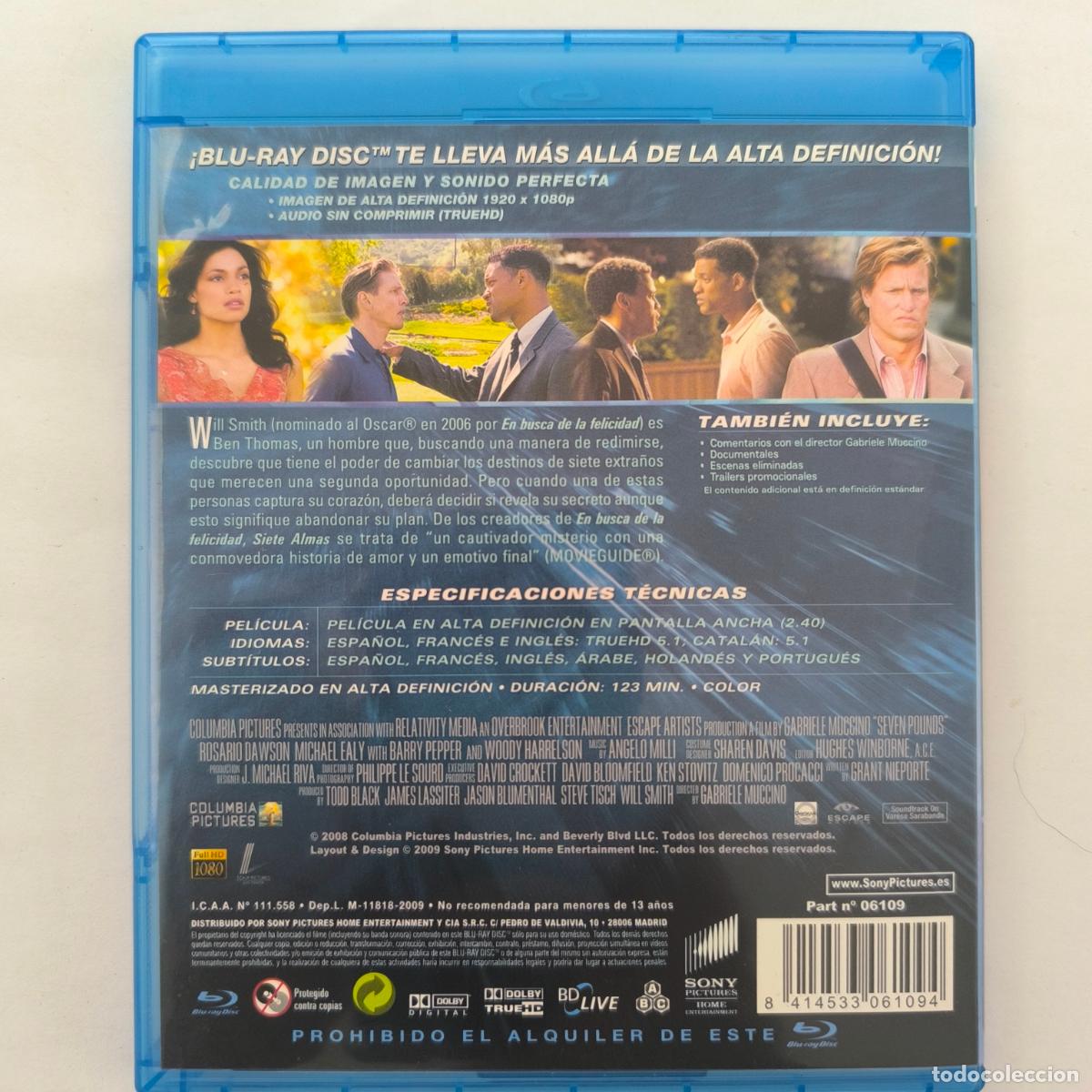 Cine: BLU-RAY -- SIETE ALMAS -- WILL SMITH -- bluray - Foto 2