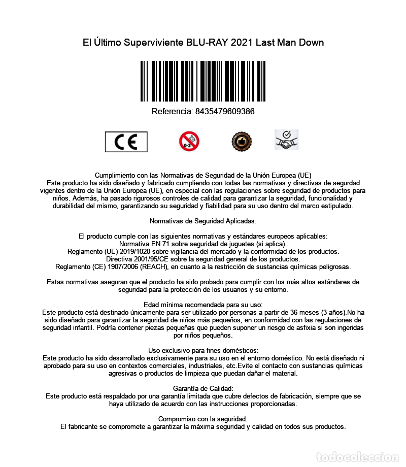 Kino: El &Uacute;ltimo Superviviente [Blu-ray] (2021) Last Man Down