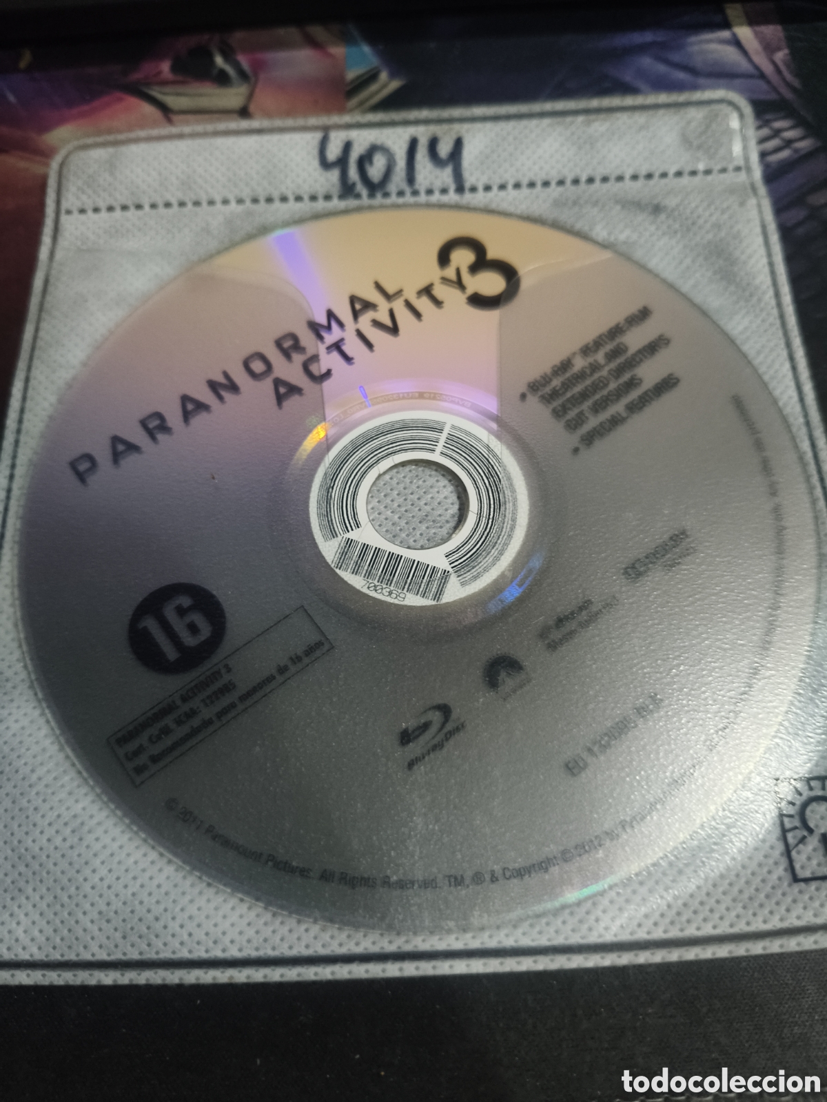 Cinema: Paranormal activity 3 Blu-ray - Disco solo -4014