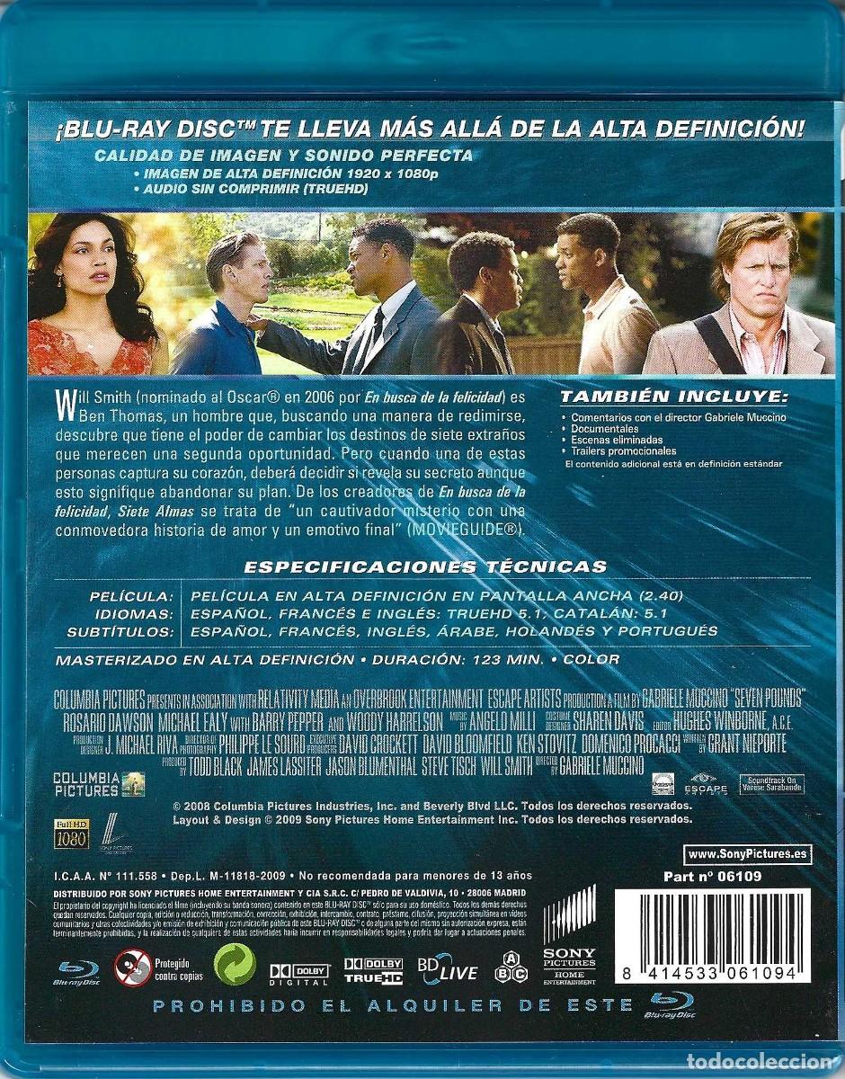 Cine: SIETE ALMAS WILL SMITH (BLURAY) - Foto 2