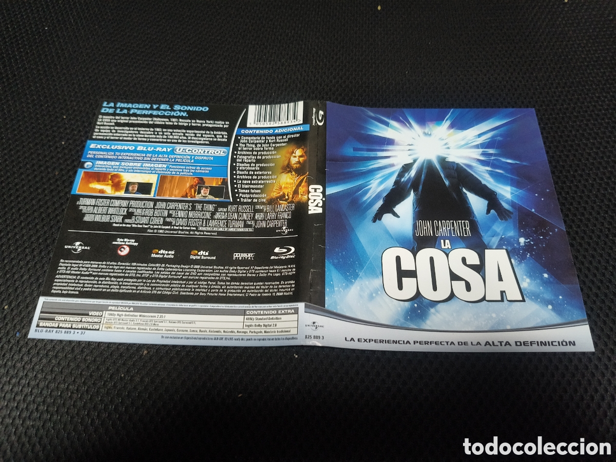 Cine: Car&aacute;tula Blu-ray - la cosa - Foto 1