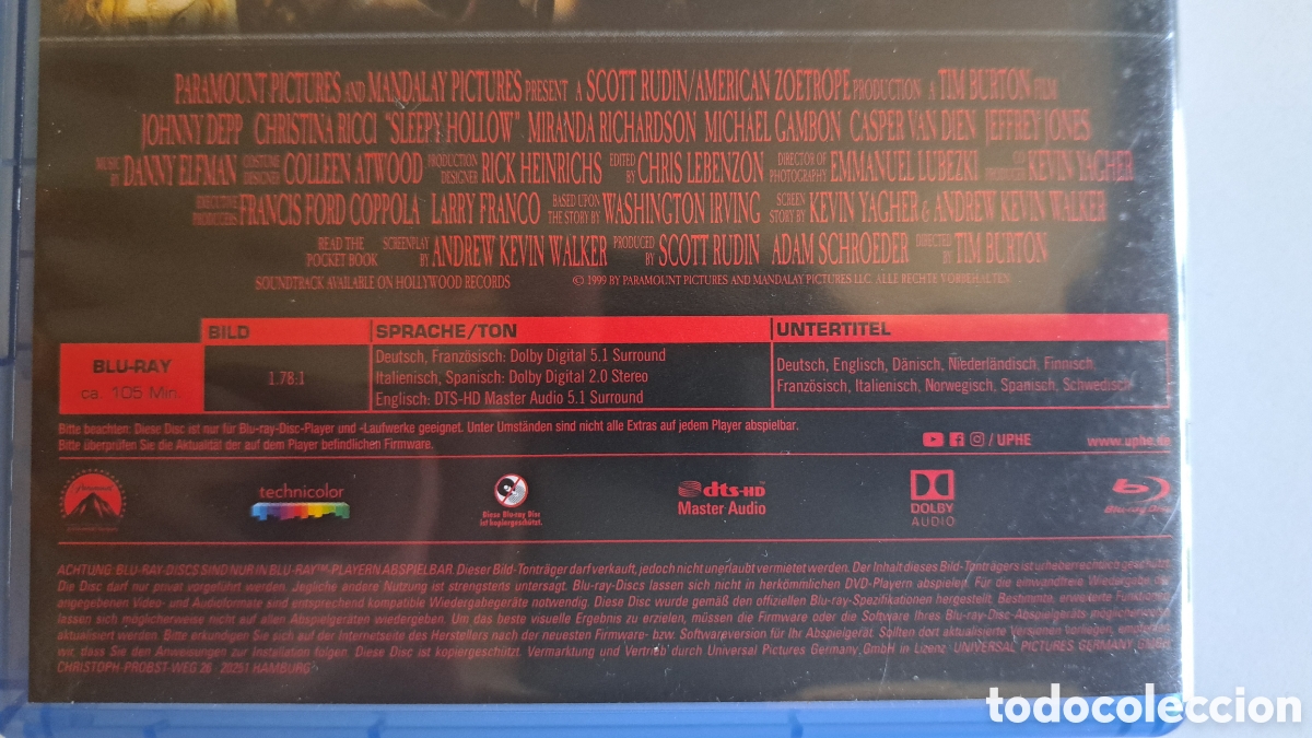 Cine: Sleepy Hollow Blu-ray (Espa&ntilde;ol) - Foto 3
