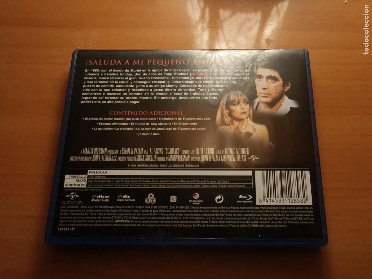 Cine: BLU RAY - EL PRECIO DEL PODER - AL PACINO - LEER CONDICIONES DE VENTA - Foto 2
