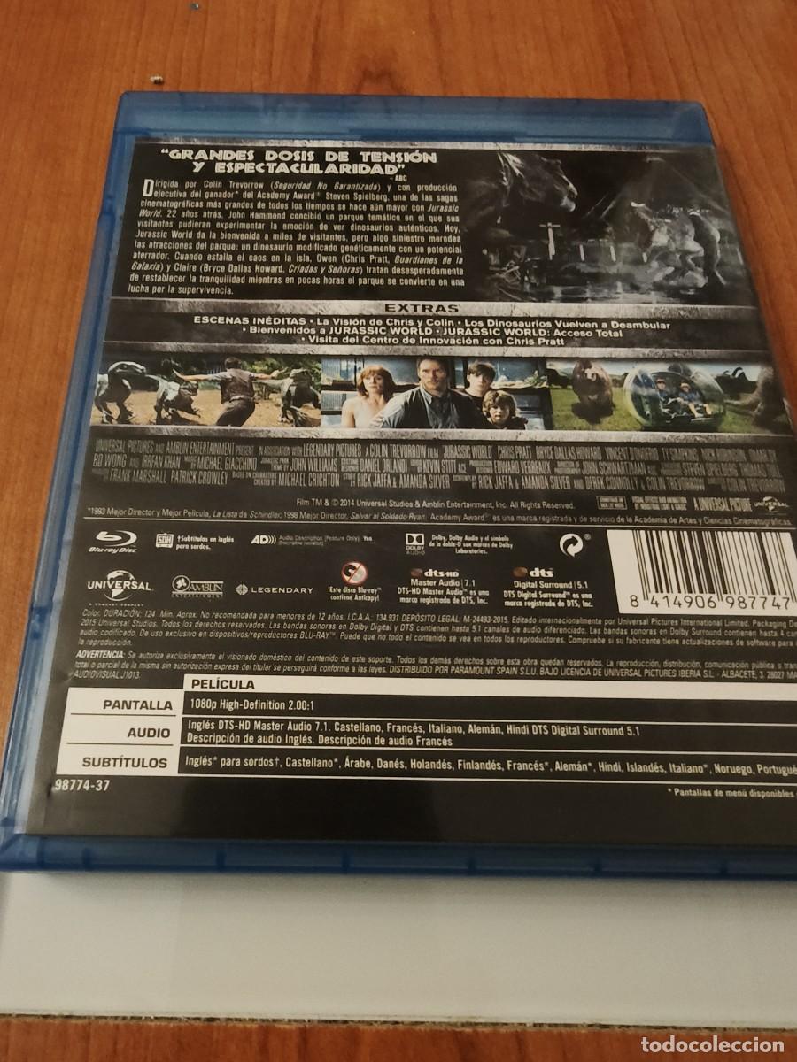 Cine: BLU RAY - JURASSIC WORLD - LEER CONDICIONES VENTA - Foto 2
