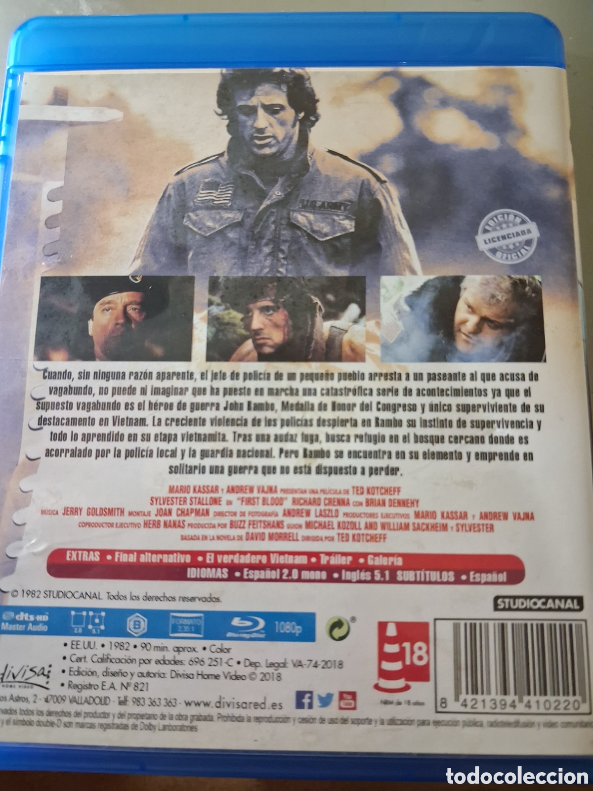 Cine: RAMBO ACORRALADO. BLU RAY. - Foto 2